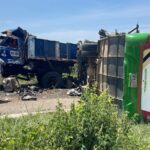 Accidente bus escolar y volqueta en Morroa