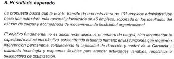 reestructuración de cargos en la ESE Sincelejo
